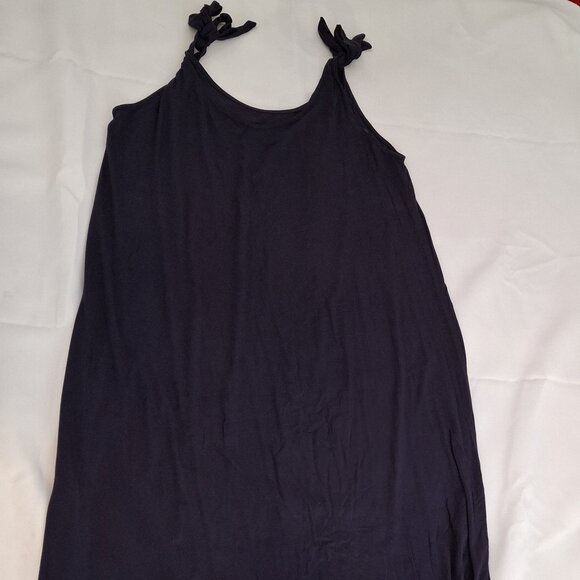 Tunic Summer Dress Women's Plus Size XL Dark Dusty Blue Casual Sleeveless Knit - Picture 8 of 8